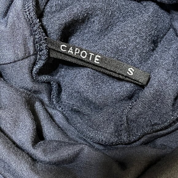 Capote Turtleneck Tunic Top Slate Blue Size S Small Oversized Lauren - Picture 5 of 7